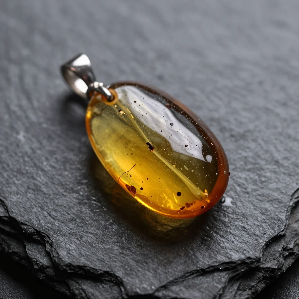 Square frame: pendant with a silver loop